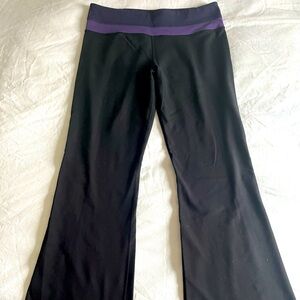 Lululemon flare pants size 10 with purple waistband - mid rise